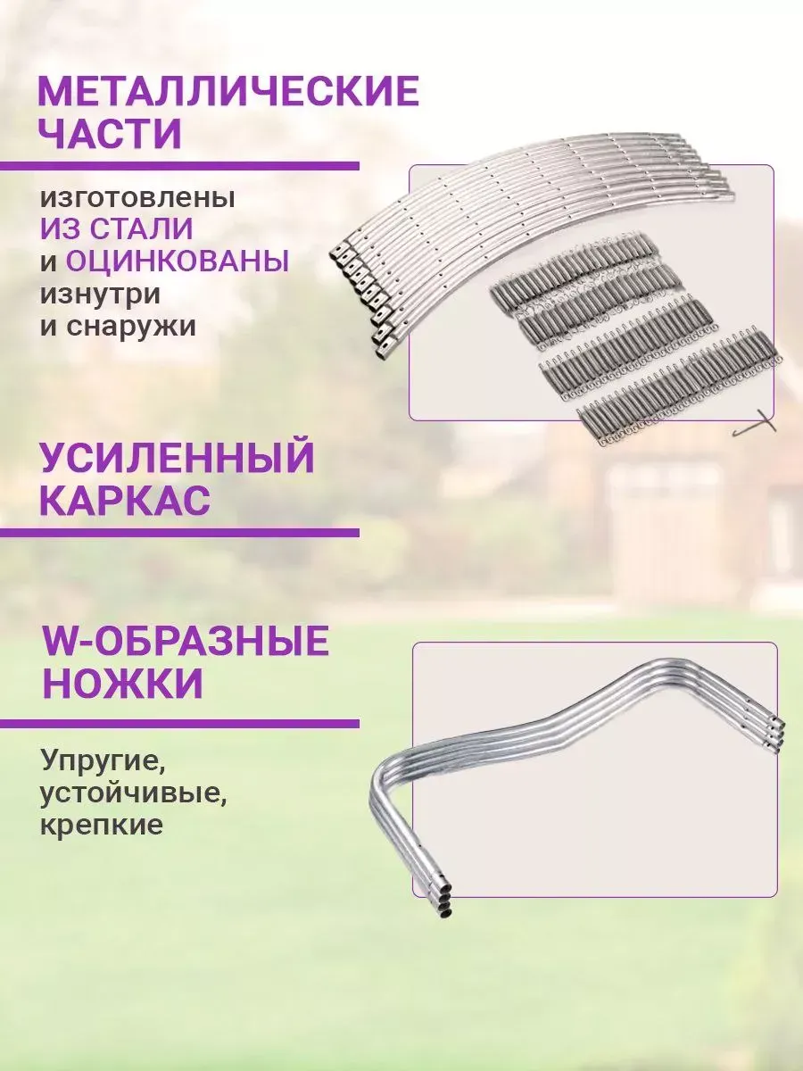 Батут для детей с сеткой каркасный уличный и дома большой — изображение 7